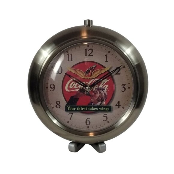 Coca-Cola Your Thirst Takes Wings Retro Style Wall Clock Battery Operated - Picture 3 of 7